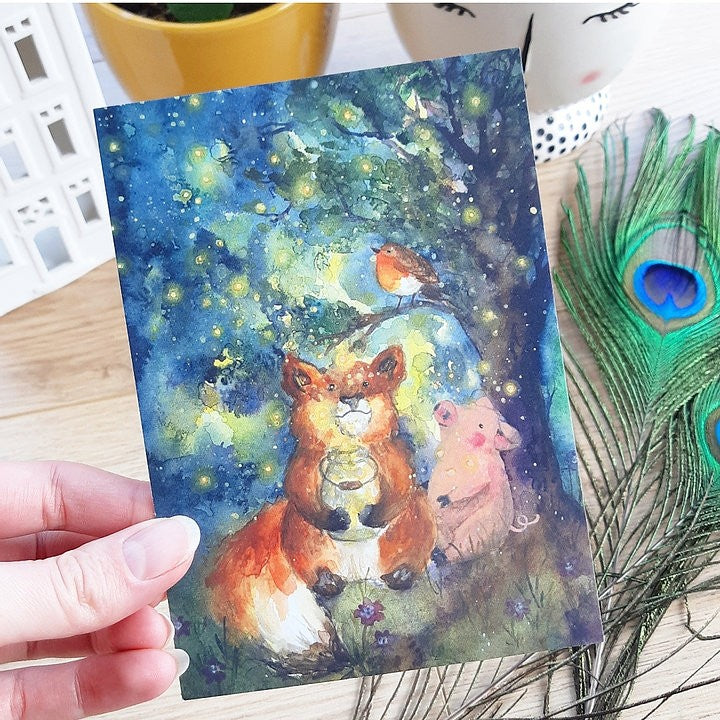 Fireflies | Postkaart A6 Romyillustrations