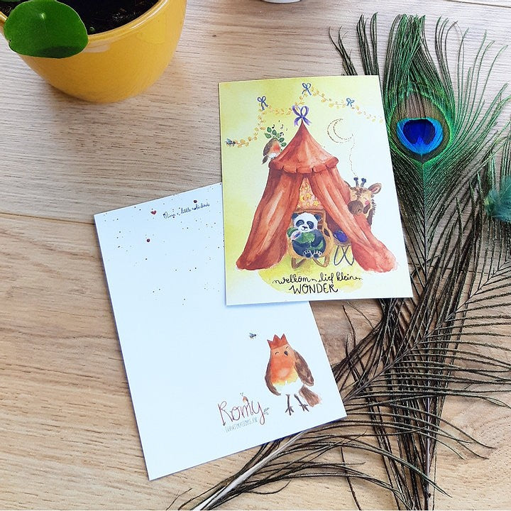 Süßes kleines Wunder | Postkarte A6 Romyillustrationen