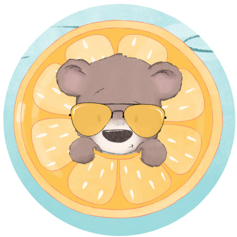 Zomerbeer bruin| Sluitstickers 10st.