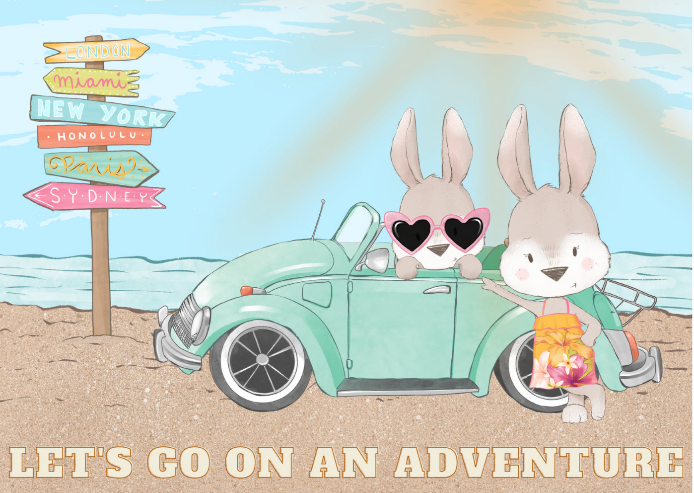 Lets go on an adventure| Zomerdieren collectie Fripperies