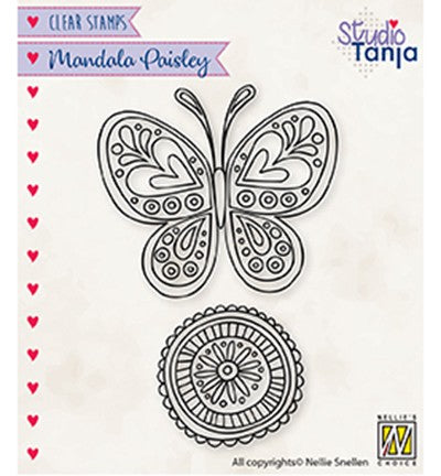 Mandala's Paisley butterfly| Clear Stamps