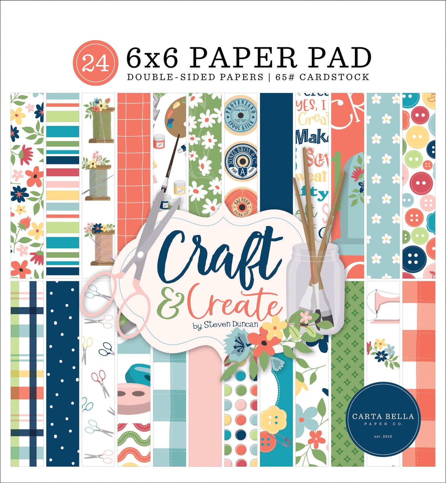 Carta Bella Craft & Create 6x6 Inch Paper Pad (CBCR137023)