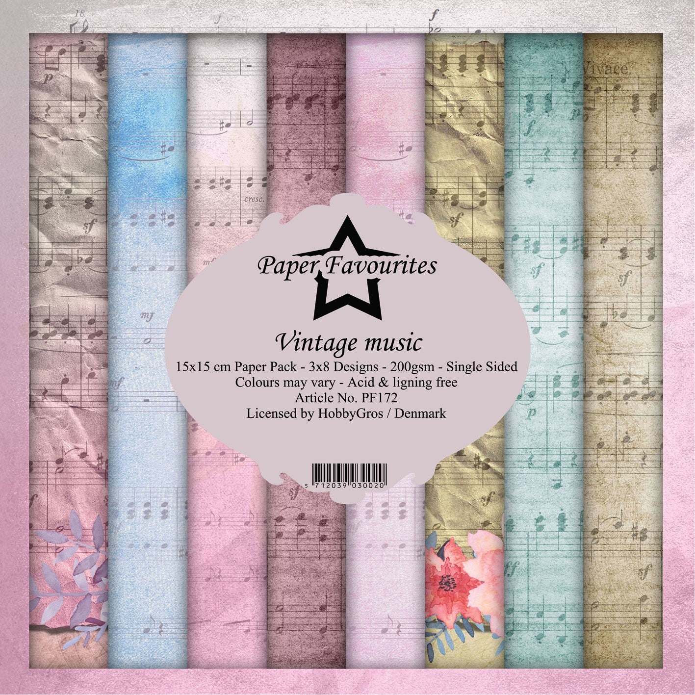 Paper Favourites Vintage Music 6x6 Inch Paper Pack (PF172)