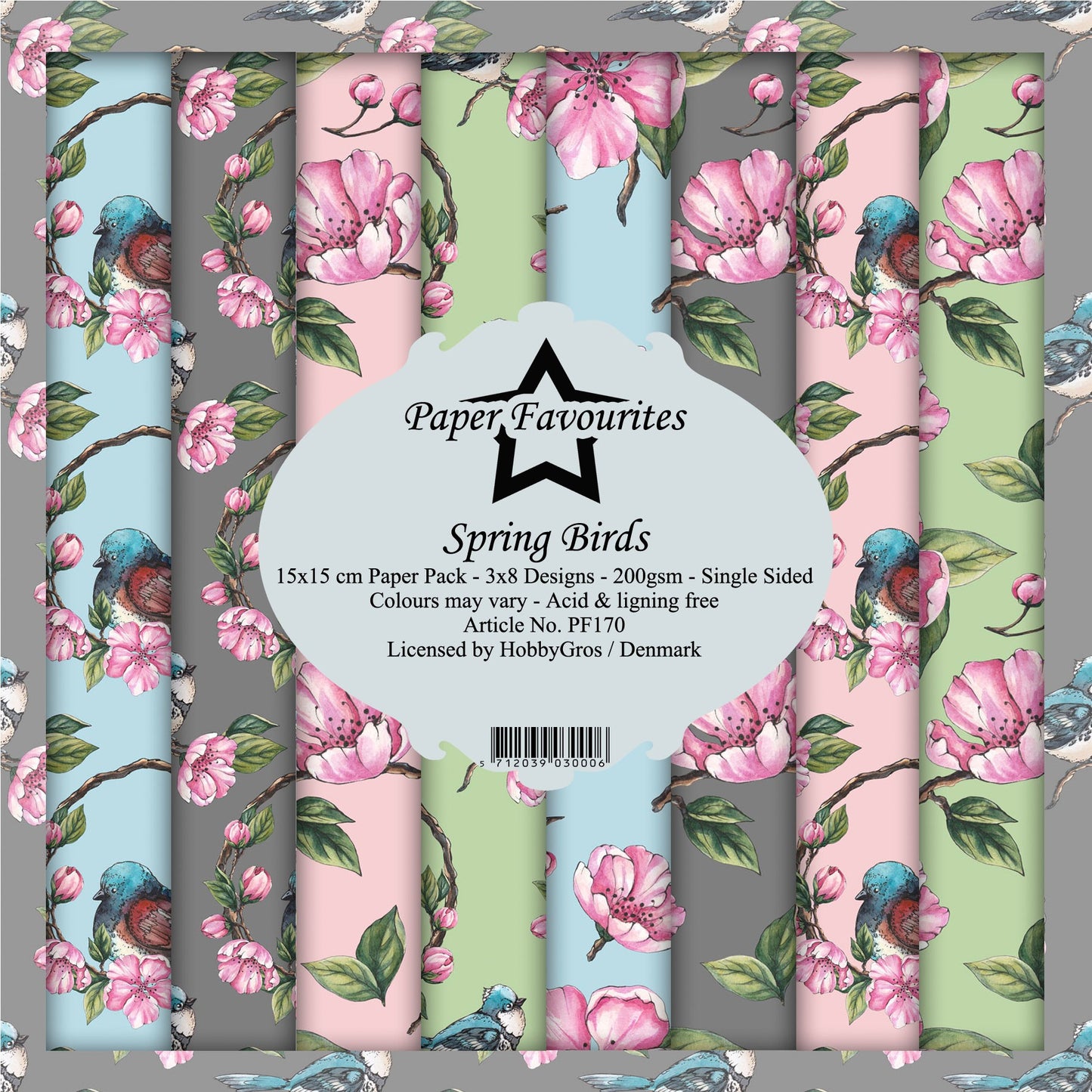 Paper Favourites Spring Birds 6x6 Inch Paper Pack (PF170)