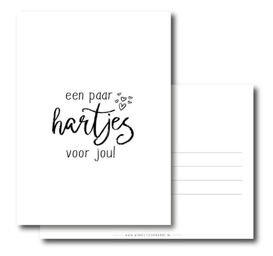 Een paar hartjes voor jou!| Kaart winkeltjevananne.nl