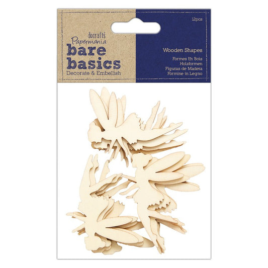 Papermania Bare Basics Wooden Shapes Fairy (12pcs) (PMA 174515)