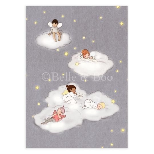 Sleeping Fairies| Kaart Belle & Boo