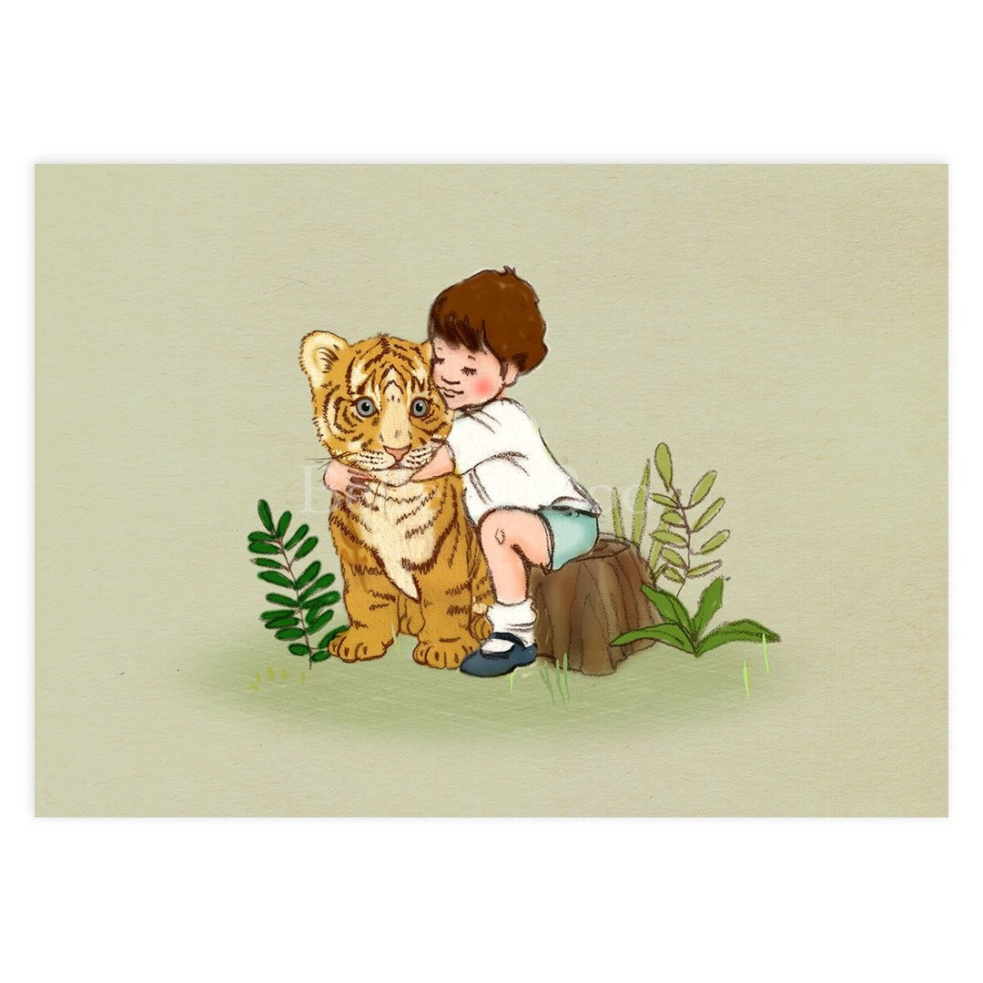 Tiger Cub Hug| Kaart Belle & Boo