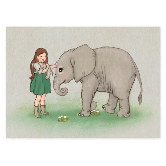 Baby Elephant| Kaart Belle & Boo