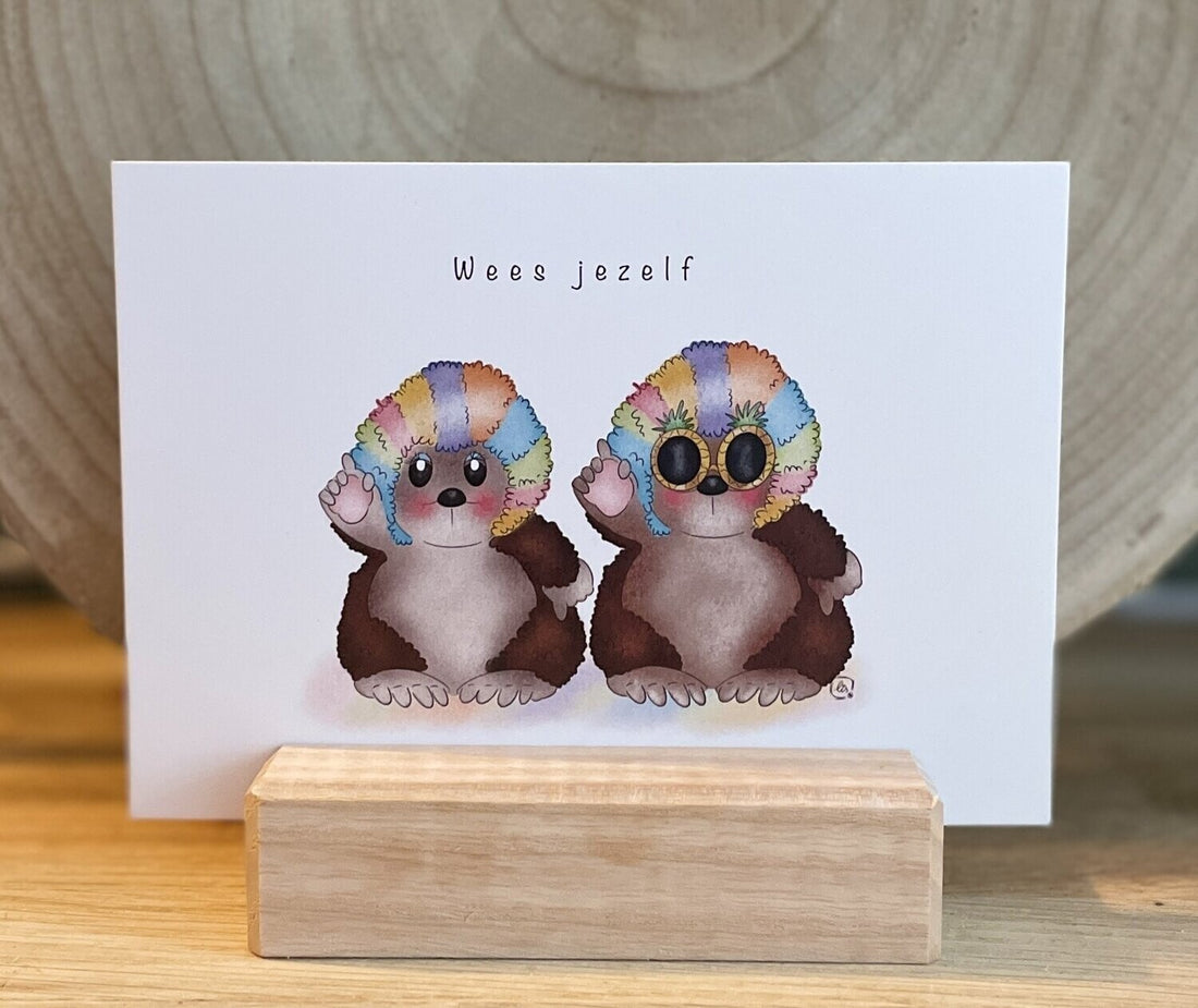 Wees jezelf Egel & Egel| Kaart Lisbloem-studio