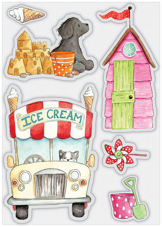 Craft Consortium Sandy Paws Ice Cream Clear Stamps (CCSTMP065)