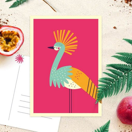 Postkaart ‘Tropische snavels’ roze| Kaart Studio Draak