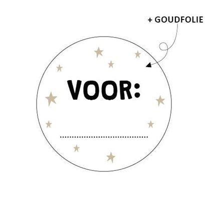 Voor:| Stickers op rol 250st.