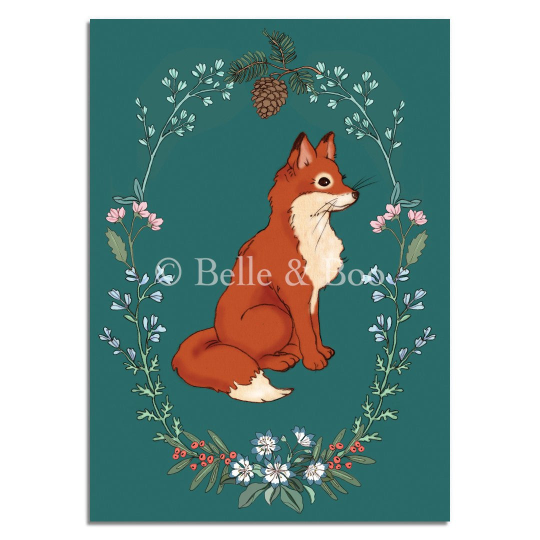 Midnight fox| Kaart Belle & Boo