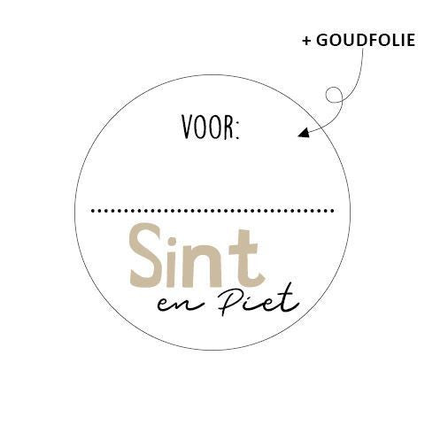 Voor.. Sint en Piet| Stickers op rol 250st.