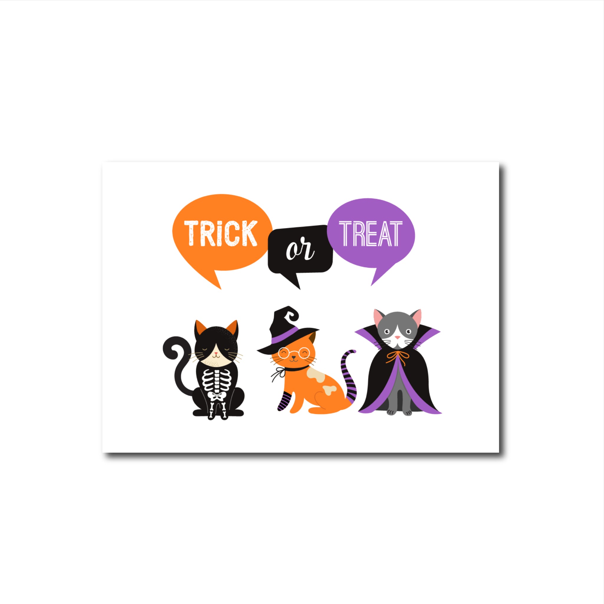 Trick or treat katten| Kaart Only Happy Things