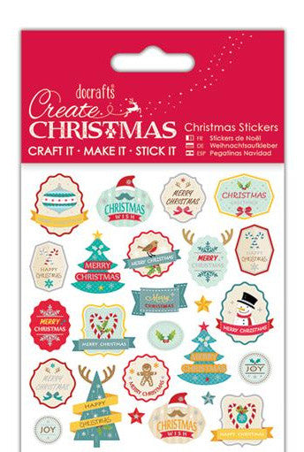 Papermania Create Christmas Stickers Retro (PMA 804936) | Stickervel