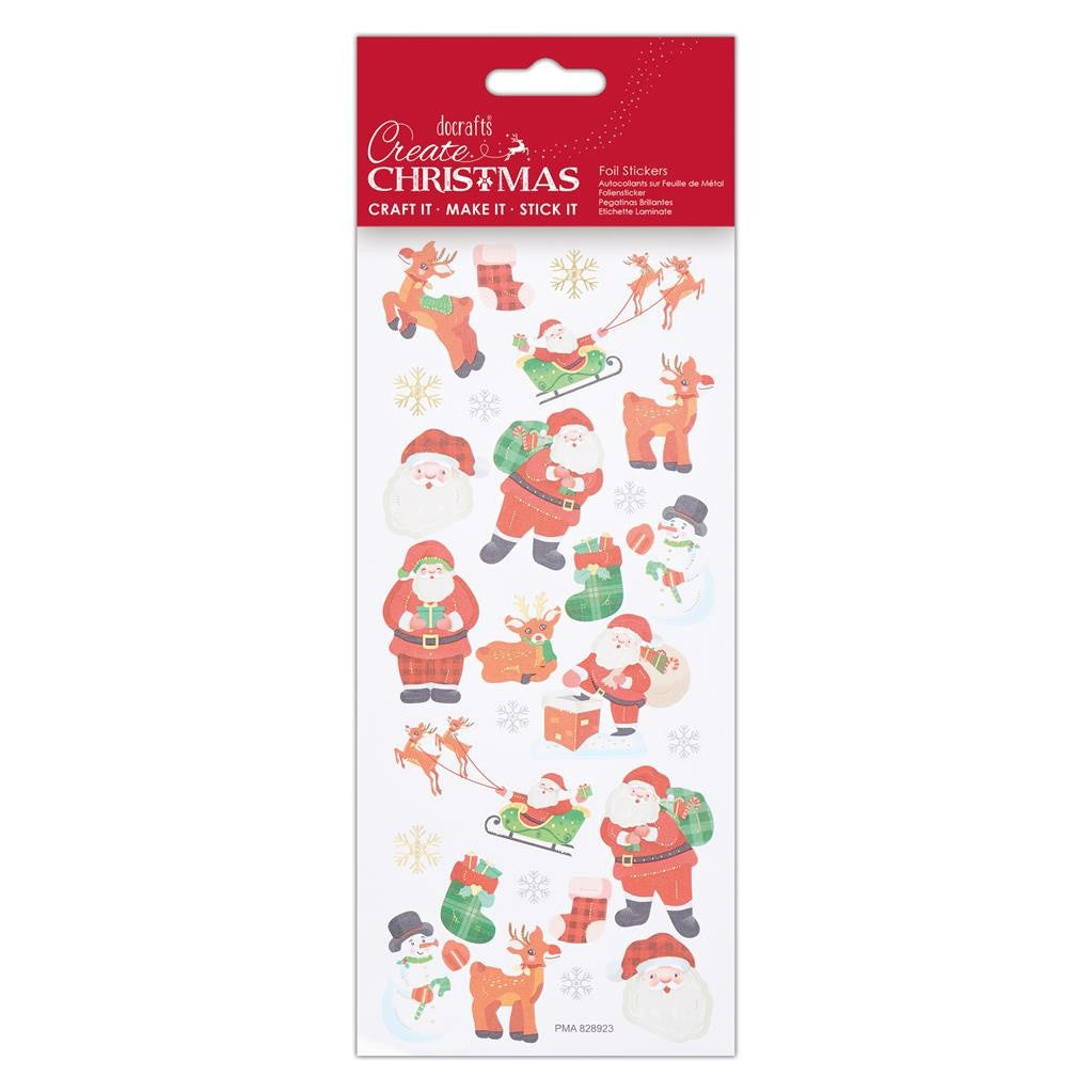 Papermania Create Christmas Foil Stickers Leaping Deer (PMA 828923)| Stickervel