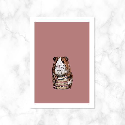 Cavia met taart | Kaartstudio