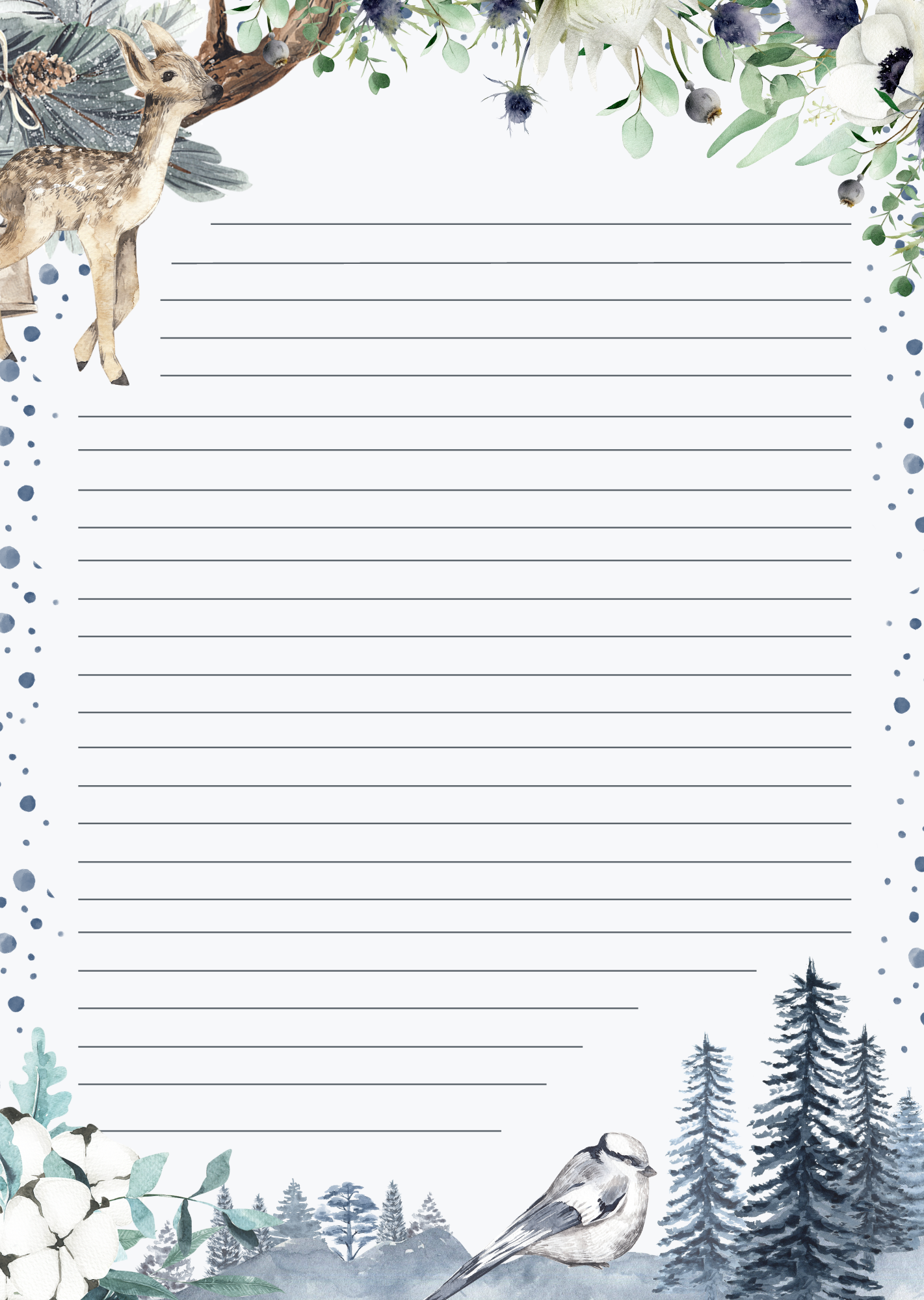 Winter forest | Briefpapier Fripperies